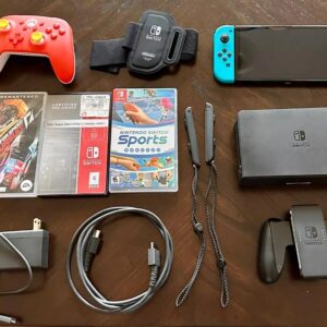 Nintendo Switch OLED Model HEG-001 Handheld Console - 64GB - Black/Neon Red/Neon