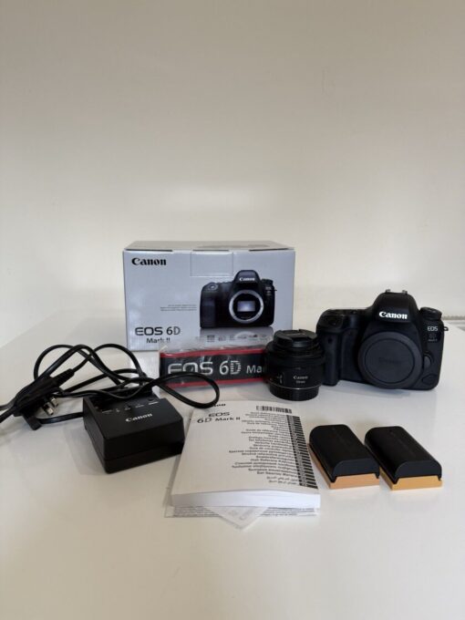 Canon EOS 6D Mark II 26.2MP Digital Camera + EF f/1.8 50mm Lens