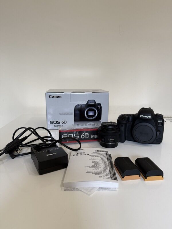 Canon EOS 6D Mark II 26.2MP Digital Camera + EF f/1.8 50mm Lens