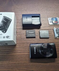 Canon IXY 650 / PowerShot ELPH 360 HS / IXUS 285 HS - 20.2MP, 12x Zoom - Black (F/S)