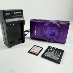 Canon PowerShot ELPH 360 HS 20.2 MP Digital Camera with SD Card - Purple