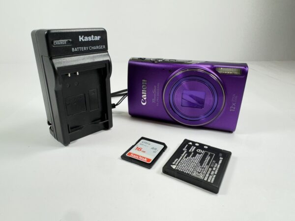 Canon PowerShot ELPH 360 HS 20.2 MP Digital Camera with SD Card - Purple