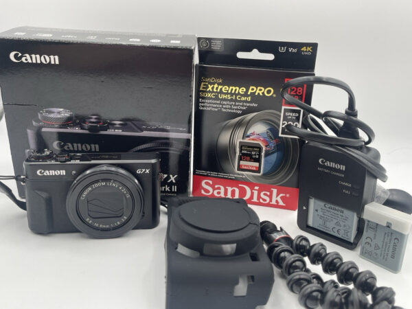 Canon PowerShot G7 X Mark II Camera And Accessories
