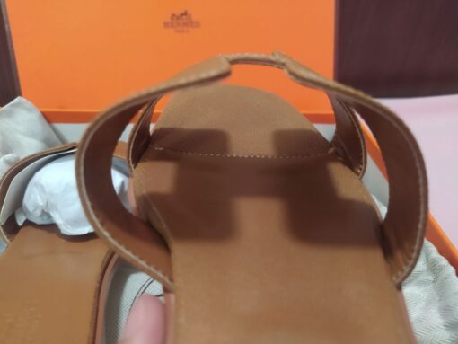 Hermès Oran brown sandals for women, Size 39 - Image 10